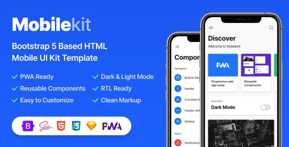 Mobilekit — HTML-шаблон на основе Bootstrap 5 v2.9.1