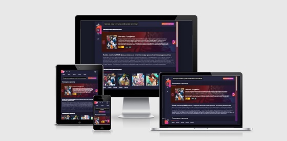 Скачать Anigaze - Адаптивный шаблон на тему аниме для DLE